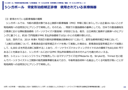 シンガポール　骨変形治癒矯正診療　使用されている医療機器