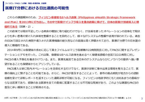 医療IT分野における日比連携の可能性