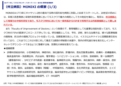 （州立病院）MONIKI の概要 