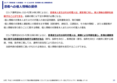 患者への個人情報の提供