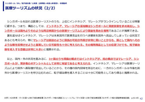 医療ツーリズムの状況（1/2）