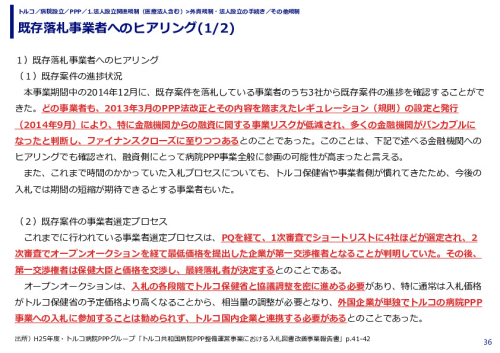 既存落札事業者へのヒアリング