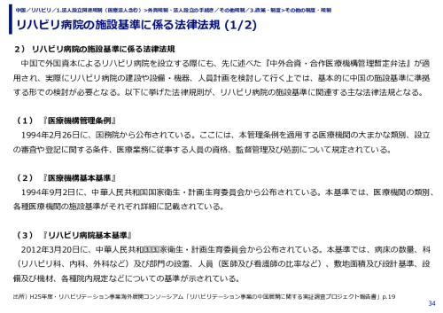 リハビリ病院の施設基準に係る法律法規