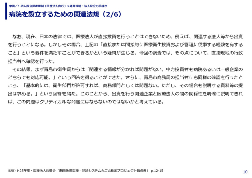 病院を設立するための関連法規