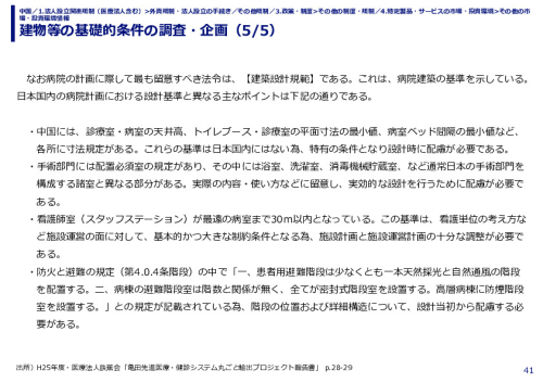 建物等の基礎的条件の調査・企画