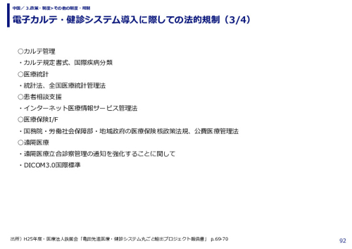 電子カルテ・健診システム導入に際しての法的規制