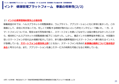 インド　健康管理プラットフォーム　事業の将来性