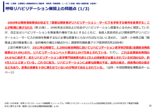 呼吸リハビリテーション展開上の問題点 