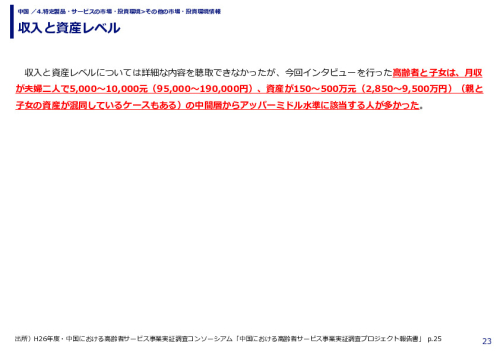 収入と資産レベル