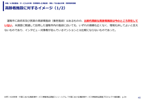 高齢者施設に対するイメージ