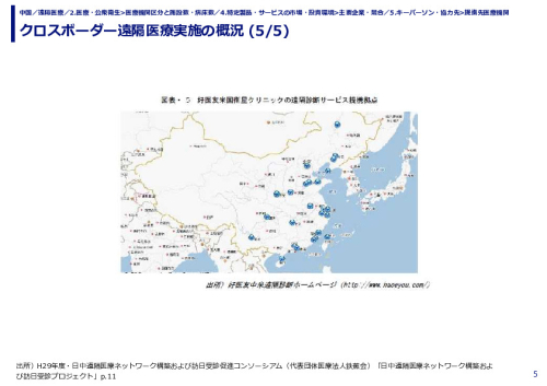 クロスボーダー遠隔医療実施の概況