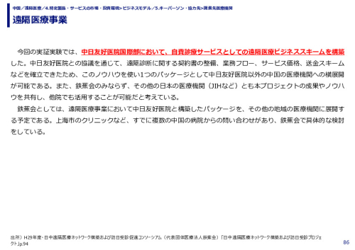 遠隔医療事業
