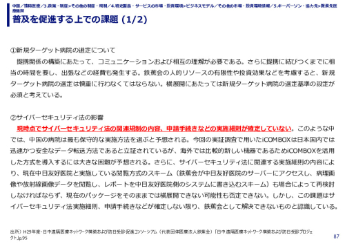 普及を促進する上での課題 