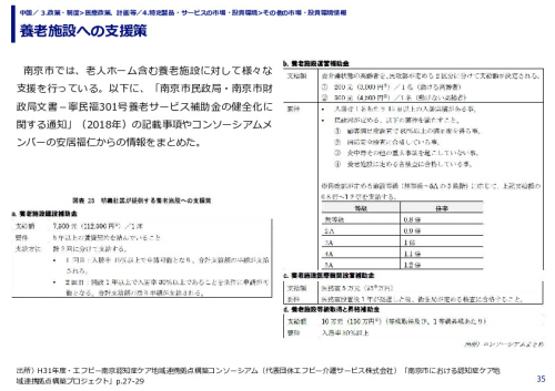 養老施設への支援策