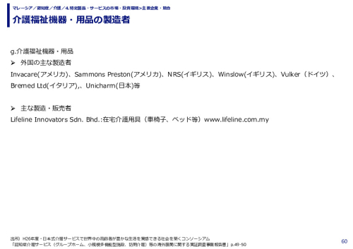 介護福祉機器・用品の製造者