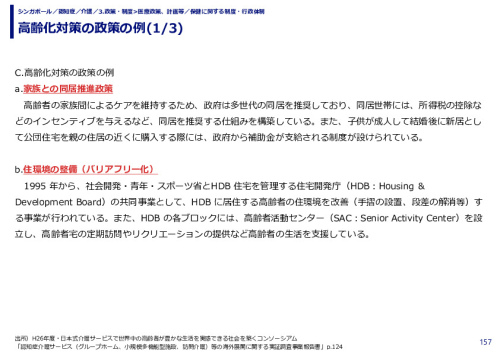 高齢化対策の政策の例
