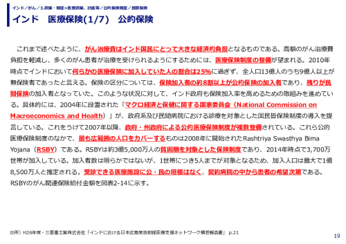 インド　医療保険(1/7)　公的保険