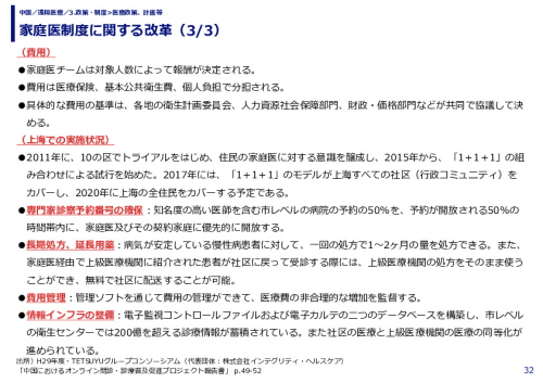 家庭医制度に関する改革（1/3）