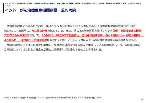 インド　がん治療医療機関創設　公的病院