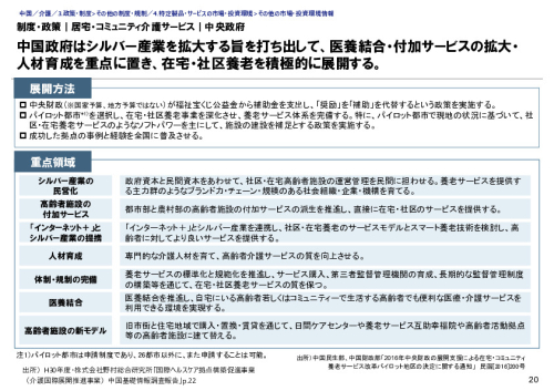 制度・政策｜居宅・コミュニティ介護サービス｜中央政府