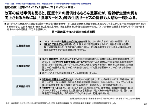 制度・政策｜居宅・コミュニティ介護サービス｜パイロット（事例）