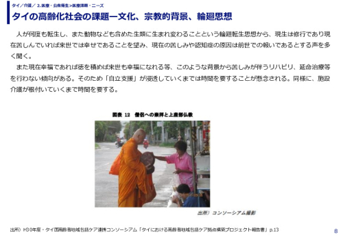 タイの高齢化社会の課題ー文化、宗教的背景、輪廻思想