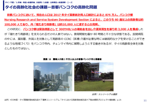 タイの高齢化社会の課題ー首都バンコクの高齢化問題