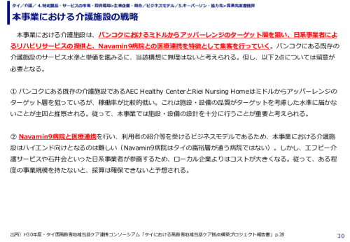 本事業における介護施設の戦略