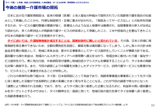 今後の展開ー介護市場の開拓