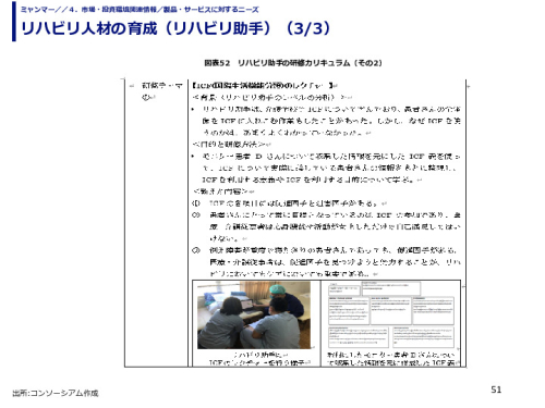 リハビリ人材の育成（リハビリ助手）