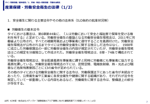 産業保健・労働安全衛生の法律