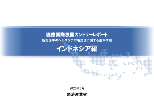 R6年度「医療国際展開カントリーレポート　新興国等のヘルスケア市場環境に関する基本情報　インドネシア編」