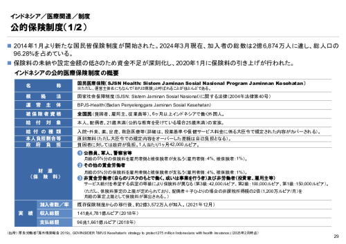 R6年度「医療国際展開カントリーレポート　新興国等のヘルスケア市場環境に関する基本情報　インドネシア編」