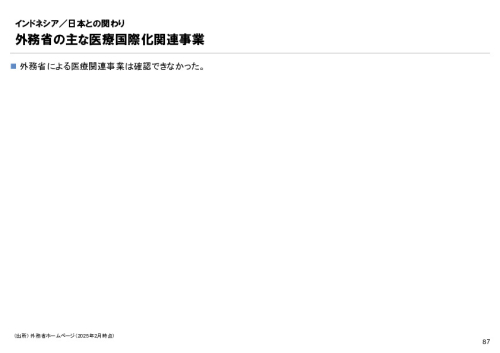 R6年度「医療国際展開カントリーレポート　新興国等のヘルスケア市場環境に関する基本情報　インドネシア編」
