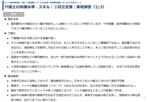 介護士の知識水準・スキル｜③自立支援：実地調査