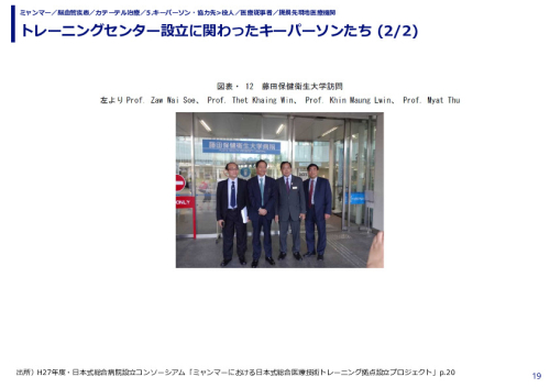 トレーニングセンター設立に関わったキーパーソンたち