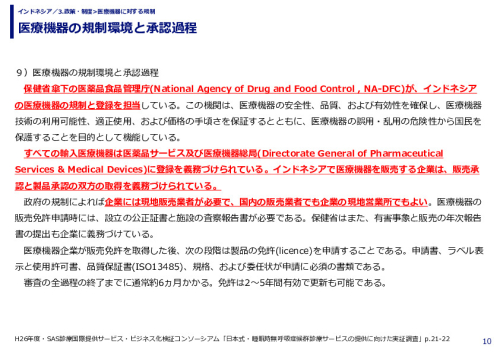 医療機器の規制環境と承認過程