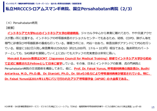 私立MRCCCシロアムスマンギ病院、国立Persahabatan病院