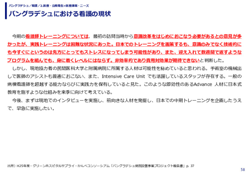 バングラデシュにおける看護の現状