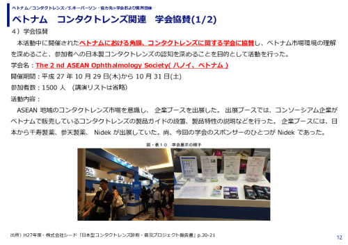 ベトナム　コンタクトレンズ関連　学会協賛