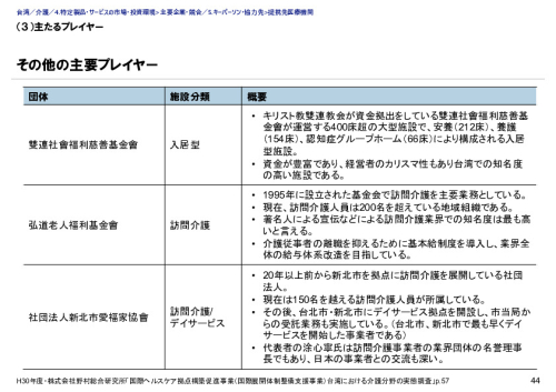 （３）主たるプレイヤー