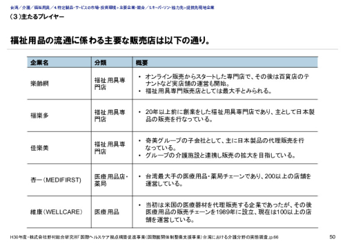 （３）主たるプレイヤー